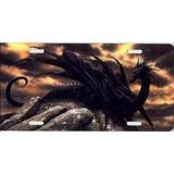 212 Main LPO3227 6 x 12 in. Dragon on Volcano Photo License Plate