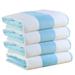 Freshee 4 Piece Beach Towel Set Terry Cloth/100% Cotton in Gray | Wayfair KIT-BT13932PFTB4P
