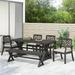 Bayou Breeze Lizotte 6 Piece Outdoor Dining Set w/ Cushions Metal in Black | 29.25 H x 70.5 W x 30.75 D in | Wayfair