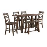 Regan 6PC Counter Height Dining Set in Cherry-Table, 4 Side Chairs & Bench - Picket House Furnishings DRN1006CS