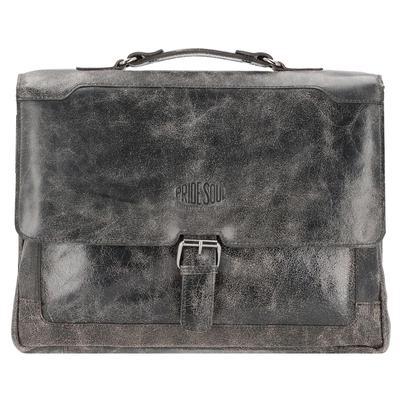 Pride and Soul Scratch Aktentasche Leder 36 cm schwarz Schwarz Herren Image