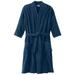 Men's Big & Tall Terry Velour Kimono Robe by KingSize in Navy (Size 7XL/8XL)