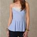 Free People Tops | Free People Embroidered Striped Boho Halter Top 6 | Color: Blue/Cream | Size: S