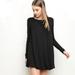 Brandy Melville Dresses | Brandy Melville Black Long Sleeve T-Shirt Dress | Color: Black | Size: 0