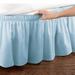 Red Barrel Studio® Ormsby Elastic Bed Wrap Ruffle Bed Skirt Cotton in Blue/Brown | 54 W x 75 D in | Wayfair 244A6DA46E7540BB8624E270E978A848