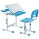 Mount-it kids Desk & Chair Set, Height Adjustable Ergonomic Children's School Workstation Metal in Blue | 30 H x 23.3 W x 17.3 D in | Wayfair