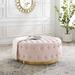 Ensconce Tufted Performance Round Ottoman by Modway Velvet/Stain Resistant | 17 H x 40 W x 40 D in | Wayfair EEI-4326-PNK