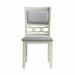 Red Barrel Studio® Relyea Side Chair Wood/Upholstered/Fabric in White/Brown | 30 H x 23 D in | Wayfair B7AD6D07C38245B799A7C4A7E20936BC