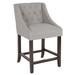 Flash Furniture Desaria 30" Bar Stool Wood/Upholstered in Gray/White | 36 H x 20 W x 22 D in | Wayfair 2-CH-182020-T-24-LTGY-F-GG