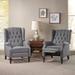 Three Posts™ Val 28.5" Wide Manual Wing Chair Recliner Polyester in Gray | 41 H x 28.5 W x 34.5 D in | Wayfair 7D9E39457315469791A2F0069F580C22