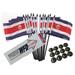 Pack of 12 4 x6 Costa Rica Polyester Miniature Desk & Little Table Flags 1 Dozen 4 x 6 Costa Rican Small Mini Hand Waving Stick Flags with 12 Flag Bases (Flags with Stands)