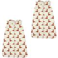 Touched by Nature Unisex Baby Organic Cotton Sleeveless Wearable Sleeping Bag Sack Blanket Boho Fox 2-Pack 6-12 Months