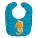 Caroline s Treasures Baby Bib Seahorse Blue Dot