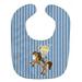 Caroline s Treasures Baby Bib Knight and Horse Blue Stripe