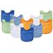 Luvable Friends Baby Boy Cotton Terry Bibs 10pk Blue Orange One Size