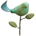 Ancient Graffiti (#ANGAG1184) Ceramic Bird Plant Pick Teal - 16