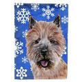 Carolines Treasures SC9782GF Norwich Terrier Winter Snowflakes Flag Garden Size Garden Size multicolor