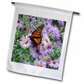 3dRose Butterfly Flowers Monarch Orange Purple - Garden Flag 12 by 18-inch