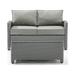 Crosley Bradenton 2 Piece Wicker Patio Sofa Set in Gray