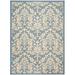 SAFAVIEH Courtyard Yvette Floral Indoor/Outdoor Area Rug 9 x 12 Blue/Natural