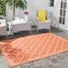 SAFAVIEH Courtyard Alina Geometric Indoor/Outdoor Area Rug 8 x 11 Terracotta/Bone