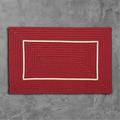 Colonial Mills 2 x 3 Red and White Rectangular Handmade Braided Area Throw Rug