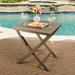 Bristle Outdoor Foldable Acacia Wood Bistro Table Grey