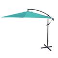 Jordan Manufacturing 10 Solid Aruba Steel Offset Umbrella with Hand Crank Open