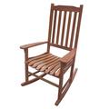 Northbeam Indoor Outdoor Acacia Wood Traditional Rocking Chair Natural Stained