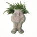 Homestyles Stone Wash Sister Suzy Q the Muggly Statue Face Planter Pot