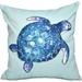 Simply Daisy 16 x 16 Sea Turtle Animal Print Outdoor Pillow