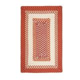 Colonial Mills 2 x 7 Red and Orange Rectangular Braided Runner Rug