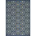 Nourison Caribbean Indoor/Outdoor Retro Floral Navy 6 7 x 9 6 Area Rug (7 X 10 )