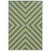 Sphinx Riviera Indoor/Outdoor Area Rug 4589A Patio Blue Lines Chevron 6 7 x 9 6 Rectangle