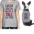 Tall Short Friend Small Pet Owner Matching Gift Outfits For Dog Mom