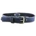 Euro-Dog 684334537069 Luxury Soft Leather Traditional Collar Navy - Extra Small