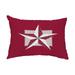 Simply Daisy 14 x 20 Night Star Red Abstract Decorative Outdoor Pillow