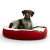 Happy Hounds Scout Sherpa Round Pillow Dog Bed Crimson Medium (36 x 36 in.)