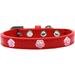 Mirage Pet Products 631-19 RD18 Bright Pink Rose Widget Dog Collar Red - Size 18