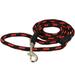 Dogs My Love Dog Rope Leash 4ft Long (Small: 4ft Long; 0.3 Diam (8mm) Red/Black)