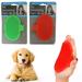 2 Dog Pet Grooming Brush Comb Hair Soft Scrubber Rubber Oval Strap Bath Handle