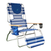 Ostrich 3-N-1 Altitude 16 Inch High Outdoor Reclining Beach Lounge Chair Blue