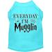 Mirage Pet Everyday I m Mugglin Screen Print Dog Shirt Aqua Med