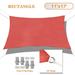 Sunshades Depot 11 x 17 Sun Shade Sail Rctangle Permeable Canopy Red Custom Size Available Commercial Standard