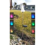 4 Pack Solar Powered Acrylic Angel Frosted Skirt Garden Stake Pathway Lawn LED