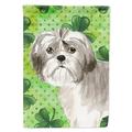 Shamrocks Shih Tzu Puppy Garden Flag