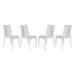 Weave Mace Indoor Outdoor Dining Chair (Armless) Set Of 4 - White