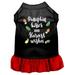 Mirage Pet Pumpkin Kisses Screen Print Dog Dress Black with Red Lg