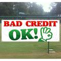 Bad Credit OK 2 13 oz heavy duty vinyl banner sign with metal grommets new store advertising flag (many sizes available)