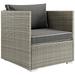 Modway Repose Outdoor Patio Armchair in Light Gray Charcoal